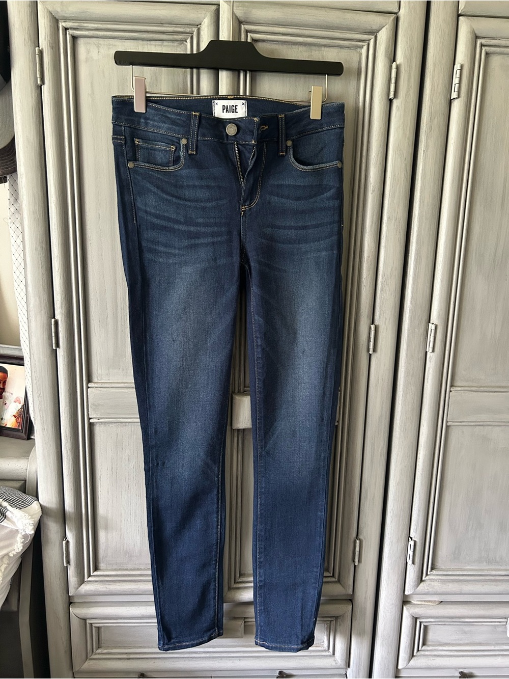 PAIGE Dark Wash Verdugo Ankle Jeans